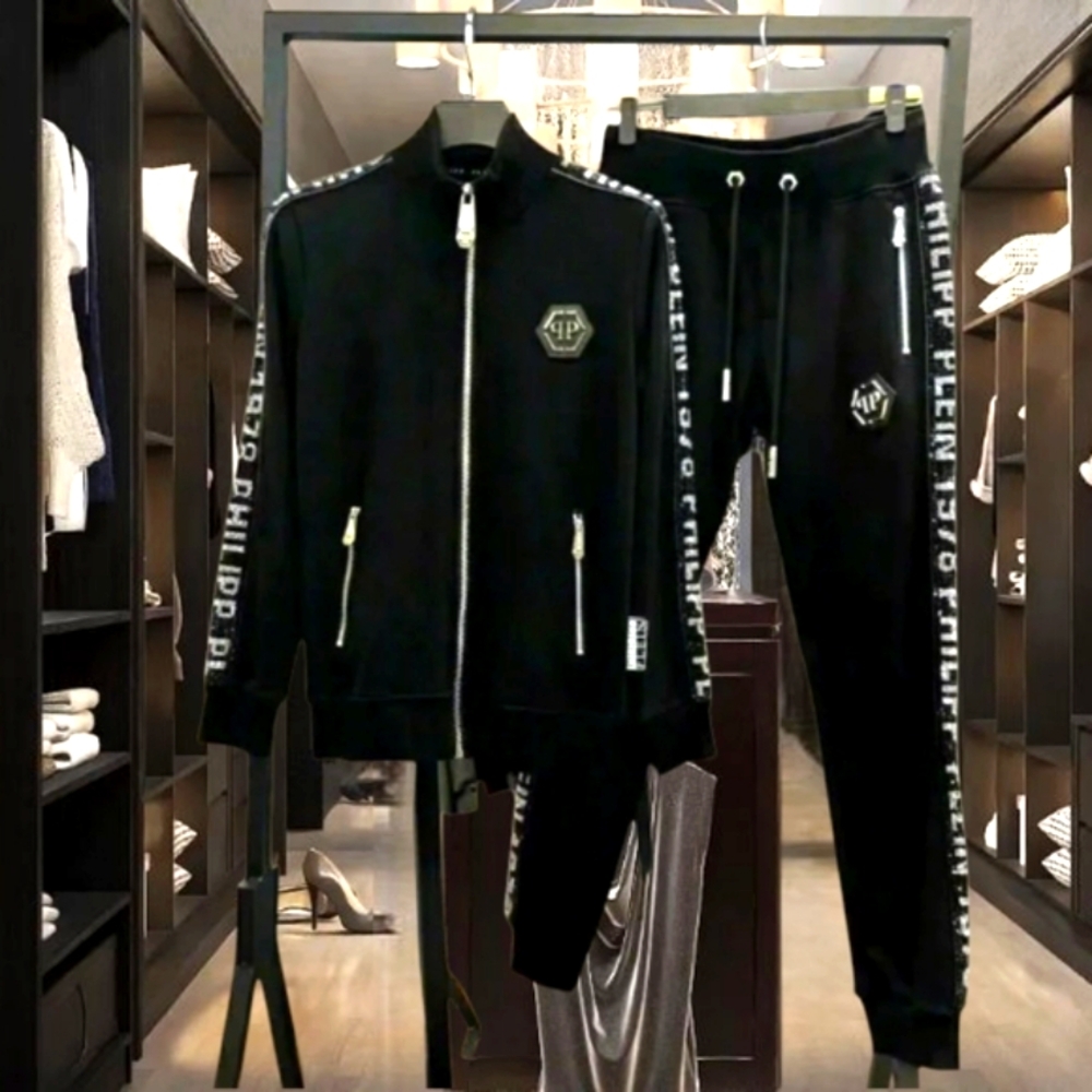 Philipp Plein Black Jogger Pants Size 3XL